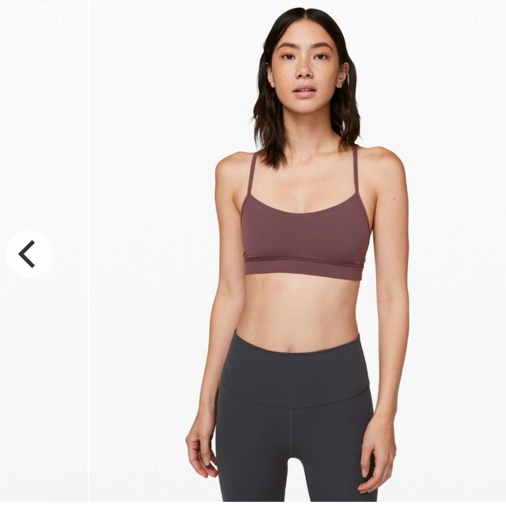 Lululemon Flow Y Bra - Cherry Cola color - Size 4